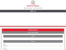 Tablet Screenshot of kynetontoyota.com.au